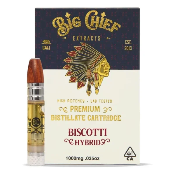 Big Chief THC Cartridge 1G Biscotti - Image 2